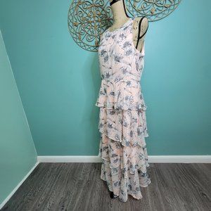 SHELBY & PALMER Long Ruffled Flower Dress